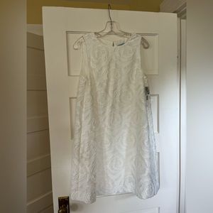Antonio Melani white shift dress.